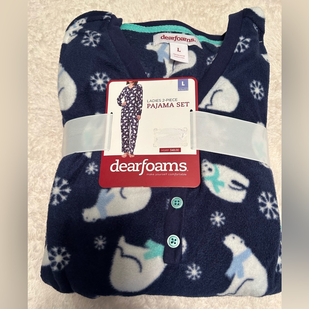 Pajamas, Woman’s , Size L, Brushed Fleece, NWT, Comfy, Soft,Warm 2 Piece set